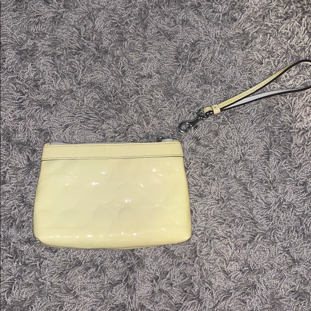 Leather Coach Wristlet